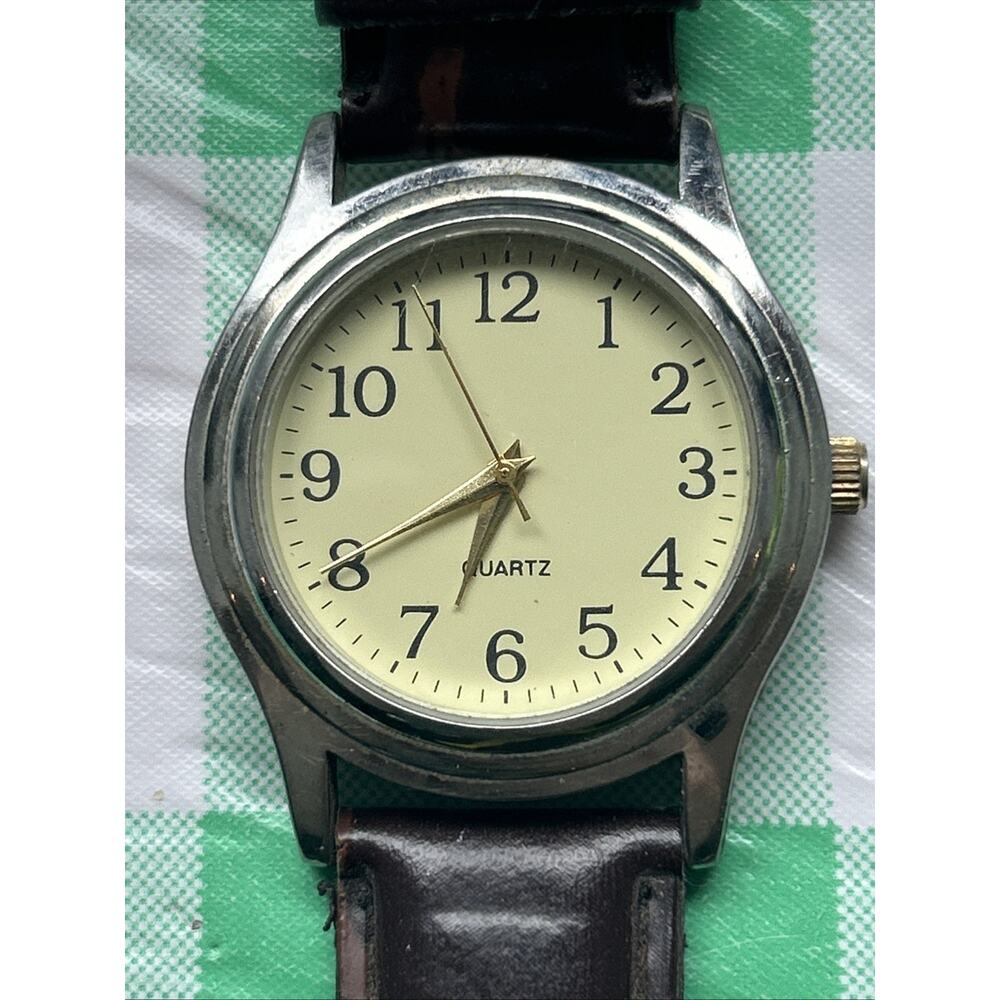 Advance Silver Tone Brown Band Women’s Quartz Watch